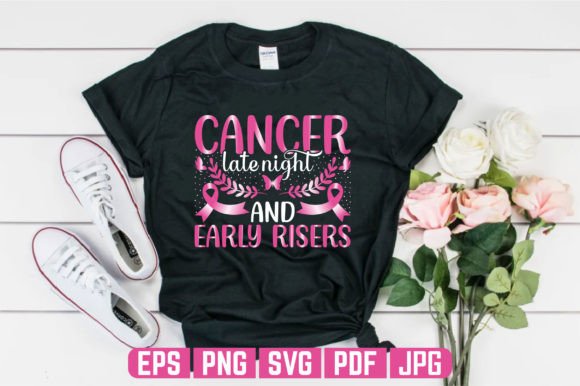 Cancer Late Night T-shirt Design: Graphics & Templates