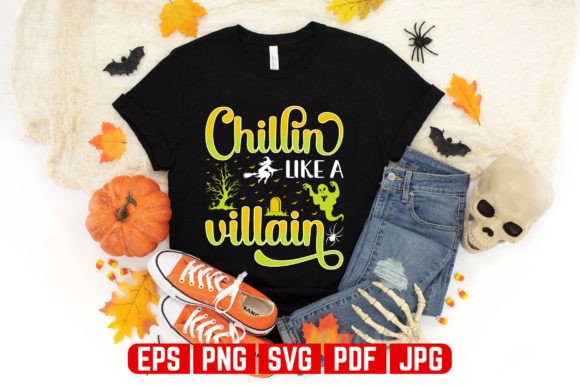 Chillin Like a Villain: Graphics for T-Shirt Designs
