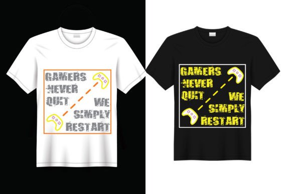 Gamer Typographic T-Shirt Design: Graphics Review