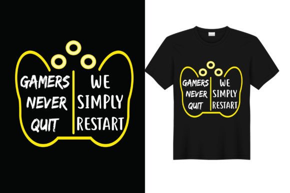 Gamers Typographic T-Shirt Design Graphics Review