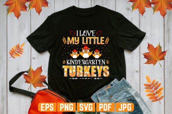 Little Turkey Thanksgiving Graphics for T-Shirt Designs