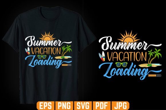 Summer Vacation Loading Tshirt Design Review
