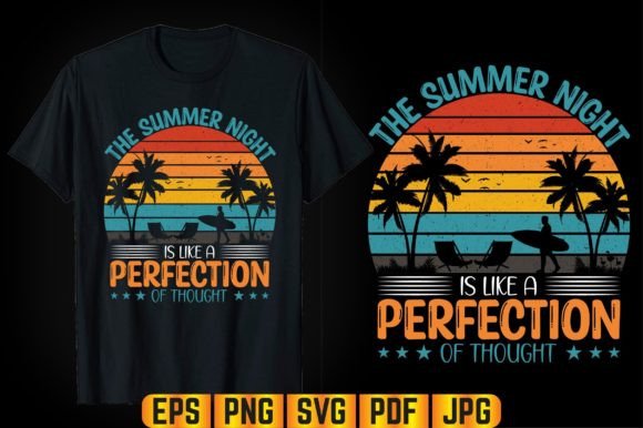 The Summer Night T-shirt Design: Graphics & Templates Review